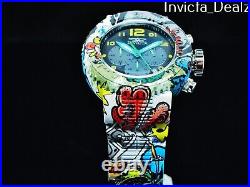 NEW Invicta 52mm Men's Grand Pro Diver Chronograph GRAFFITI HYDROPLATED SS Watch