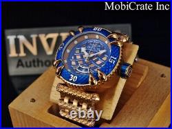 NEW Invicta 52mm Men's Subaqua Talon Automatic KHAKI Tone Blue SS Bracelet Watch