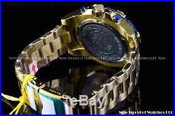 NEW Invicta 52mm Mens Bolt Quartz Chronograph 18K Gold IP Blue Dial SS Watch