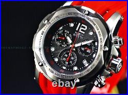 NEW Invicta 52mm Speedway TURBO CRUISE Swiss Chronograph SS BLACK DIAL SS Watch
