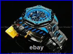 NEW Invicta 54mm LUME Sea Monster Black-Blue Dial Swiss Chrono SS Bracelet Watch