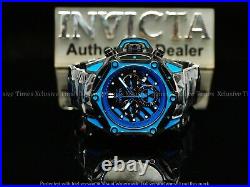 NEW Invicta 54mm LUME Sea Monster Black-Blue Dial Swiss Chrono SS Bracelet Watch