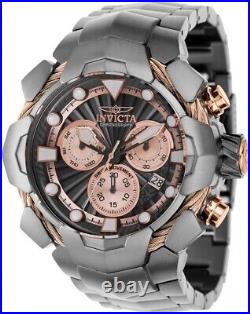 NEW Invicta Bolt 54mm Swiss Quartz Chronograph Gunmetal Rose Gold SS Watch 37646