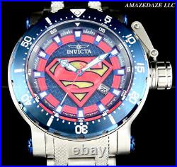 NEW Invicta DC Comics Men 52mm SUPERMAN 24J Automatic Coalition Forces SS Watch