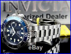 NEW Invicta Men 300M BLUE DIAL Automatic Grand Diver Stainless Steel Watch