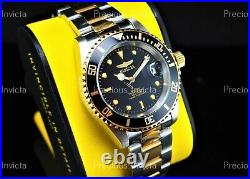 NEW Invicta Men 40mm AUTOMATIC COIN EGDE PRO DIVER Two Tone Black Dial SS Watch
