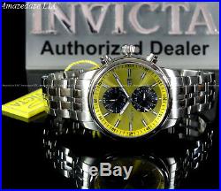 NEW Invicta Men 45mm Specialty Swiss Movement Yellow Dial Stainless Steel Watch