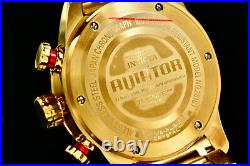NEW Invicta Men 48mm AVIATOR BOLT FLIGHT Dial 18k Gold Plated S. S Bracelet Watch