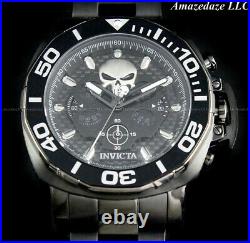 NEW Invicta Men 48mm Chronograph MARVEL PUNISHER Stainless Steel LE Combat Watch