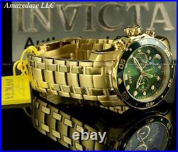 NEW Invicta Men 48mm Pro Diver Scuba Chronograph Stainless St. GREEN DIAL Watch