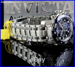 NEW Invicta Men 48mm Pro Diver Scuba Chronograph Stainless Steel Blue Dial Watch
