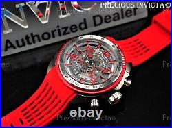 NEW Invicta Men 48mm S1 Rally TACHYMETER Grey Tone Red SS Watch WithFREE BRACELET