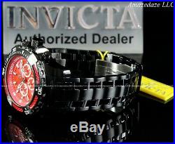 NEW Invicta Men 50mm Pro Diver Scuba Chronograph Stainless Steel Red Dial Watch