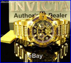 NEW Invicta Men 50mm Speedway Swiss Z60 Chronograph Gold Plat Stainless St. Watch