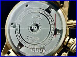 NEW Invicta Men 52MM CORDUBA IBIZA Chronograph BLACK DIAL Gold Tone S. S Watch
