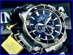NEW Invicta Men 52MM CORDUBA IBIZA Chronograph BLUE DIAL Silver Tone S. S Watch