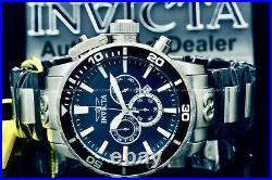 NEW Invicta Men 52MM CORDUBA IBIZA Chronograph BLUE DIAL Silver Tone S. S Watch