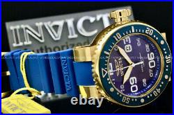 NEW Invicta Men 52MM GRAND Pro Diver Blue Dial White Accent SS Blue Strap Watch