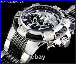 NEW Invicta Men 52mm Bolt BLACK CARBON FIBER DIAL Chronograph Stainless St Watch