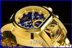 NEW Invicta Men 52mm Bolt Zeus MAGNUM 18K Gold Plated Chrono Dual Time SS Watch