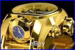 NEW Invicta Men 52mm Bolt Zeus MAGNUM 18K Gold Plated Chrono Dual Time SS Watch
