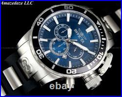 NEW Invicta Men 52mm Corduba Ibza Chronograph BLUE DIAL Stainless Steel Watch