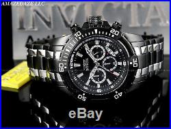 NEW Invicta Men 52mm SCUBA PRODIVER Chronograph BLACK DIAL Stainless Steel Watch