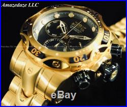 NEW Invicta Men 52mm Venom Swiss Chronograph 18K Gold Plated Stainless St. Watch