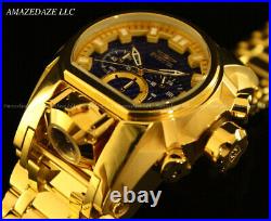 NEW Invicta Men Bolt Zeus Magnum Chronograph 18K Gold Plated Stainless St. Watch