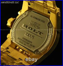 NEW Invicta Men Bolt Zeus Magnum Chronograph 18K Gold Plated Stainless St. Watch