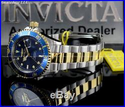 NEW Invicta Men Pro Diver SUBMARINER Blue Dial 2 Tone Stainless Steel 200M Watch