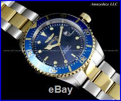 NEW Invicta Men Pro Diver SUBMARINER Blue Dial 2 Tone Stainless Steel 200M Watch