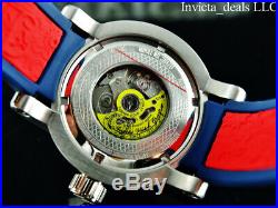 NEW Invicta Men S1 Yakuza DRAGON Automatic NH35A Silver Dial Blue & Red SS Watch