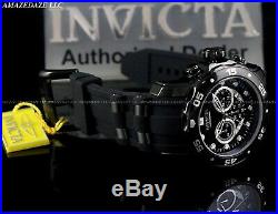 NEW Invicta Men Scuba Pro Diver Stainless St COMBAT BLACK DIAL Chronograph Watch