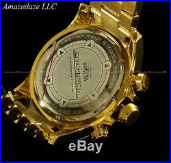 NEW Invicta Men Swiss Reserve Excursion Touring 18K Gold Plated Stainless St Wat