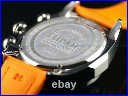 NEW Invicta Men's 46mm Grand LUPAH OVALE Japan Chronograph Orange / Blue Watch