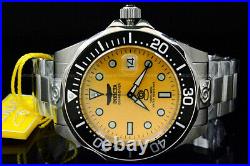 NEW Invicta Men's 47MM Grand Diver AUTOMATIC NH35 YELLOW Dial S. S Bracelet Watch