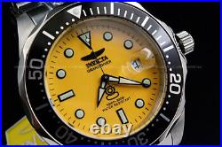 NEW Invicta Men's 47MM Grand Diver AUTOMATIC NH35 YELLOW Dial S. S Bracelet Watch