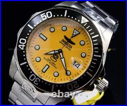 NEW Invicta Men's 47MM Grand Diver AUTOMATIC NH35 YELLOW Dial S. S Bracelet Watch