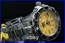 NEW Invicta Men's 47MM Grand Diver AUTOMATIC NH35 YELLOW Dial S. S Bracelet Watch