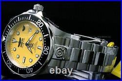 NEW Invicta Men's 47MM Grand Diver AUTOMATIC NH35 Yellow Dial S. S Bracelet Watch