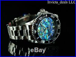 NEW Invicta Men's 47mm PRO DIVER Quartz DIAMOND Abalone Dial Silver Tone Watch