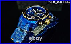 NEW Invicta Men's 48mm PRO DIVER SCUBA BLUE LABEL Chronograph Blue Dial SS Watch