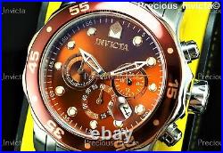 NEW Invicta Men's 48mm PRO DIVER SCUBA Chronograph Quartz BROWN DIAL SS Watch