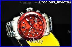 NEW Invicta Men's 48mm PRO DIVER SCUBA Chronograph Quartz RED DIAL Watch-RARE