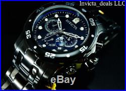 NEW Invicta Men's 48mm Pro Diver SCUBA Chronograph Combat Triple Black SS Watch
