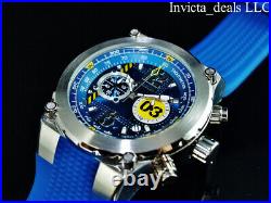 NEW Invicta Men's 50mm AVIATOR AIRLIFT Chronograph BLUE DIAL Blue Tone SS Watch