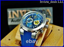 NEW Invicta Men's 50mm AVIATOR AIRLIFT Chronograph BLUE DIAL Blue Tone SS Watch
