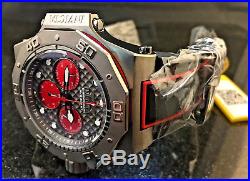 @NEW Invicta Men's 50mm Akula Quartz Chronograph Silicone Strap Watch 23107 Red