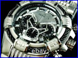 NEW Invicta Men's 50mm BOLT Chronograph Black/Silver Dial High Polished SS Watch